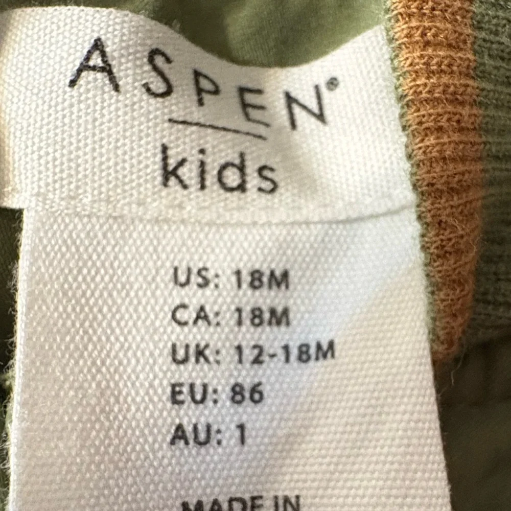 Aspen Kids Boys 18 Month‎ bomber jacket Olive green zip closure Lion patch NWT